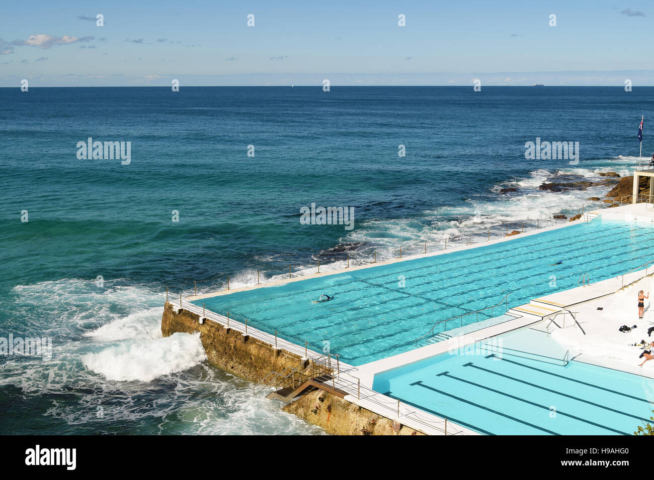 Piscina esterna a Bondi Beach, Sydney, Australia. Foto Stock