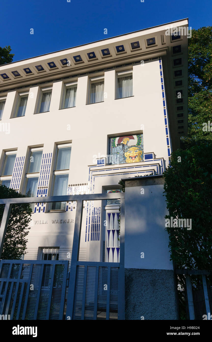 Wien, Vienna: Villa Wagner II (architetto Otto Wagner), 14., Wien, Austria Foto Stock