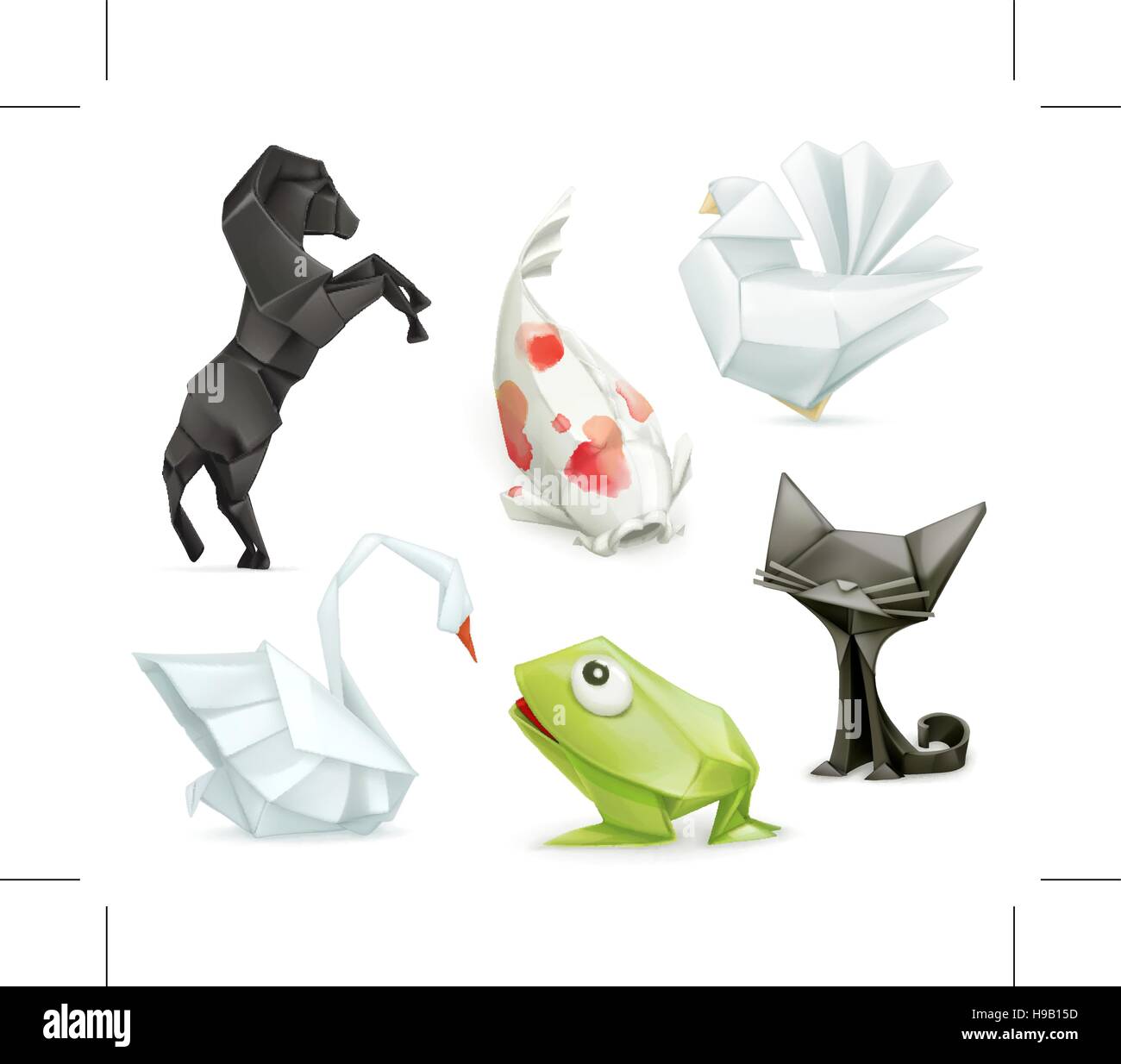 Origami Imposta icona vettore Illustrazione Vettoriale