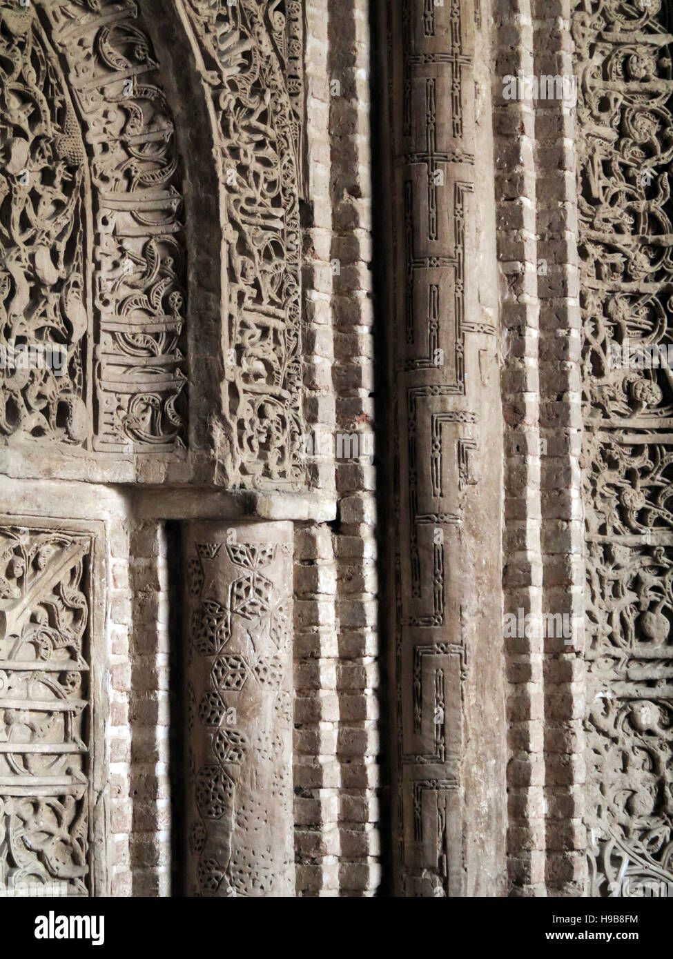 Dettaglio di una moschea a Yazd Foto Stock