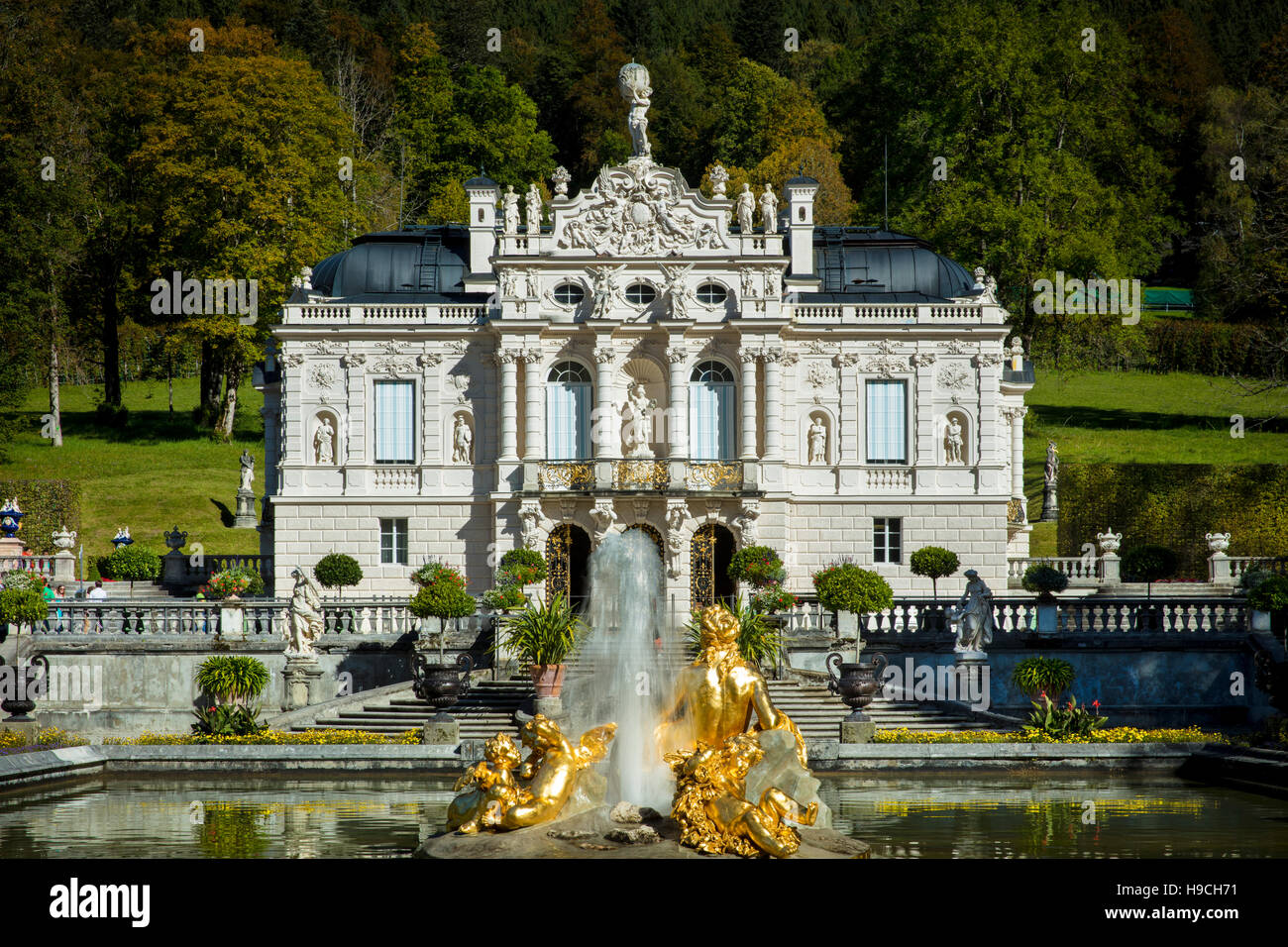 Linderhof Palace, Ettal, Baviera, Germania Foto Stock