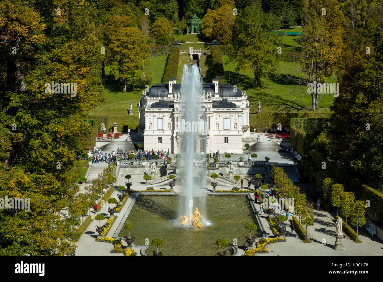 Linderhof Palace, Ettal, Baviera, Germania Foto Stock