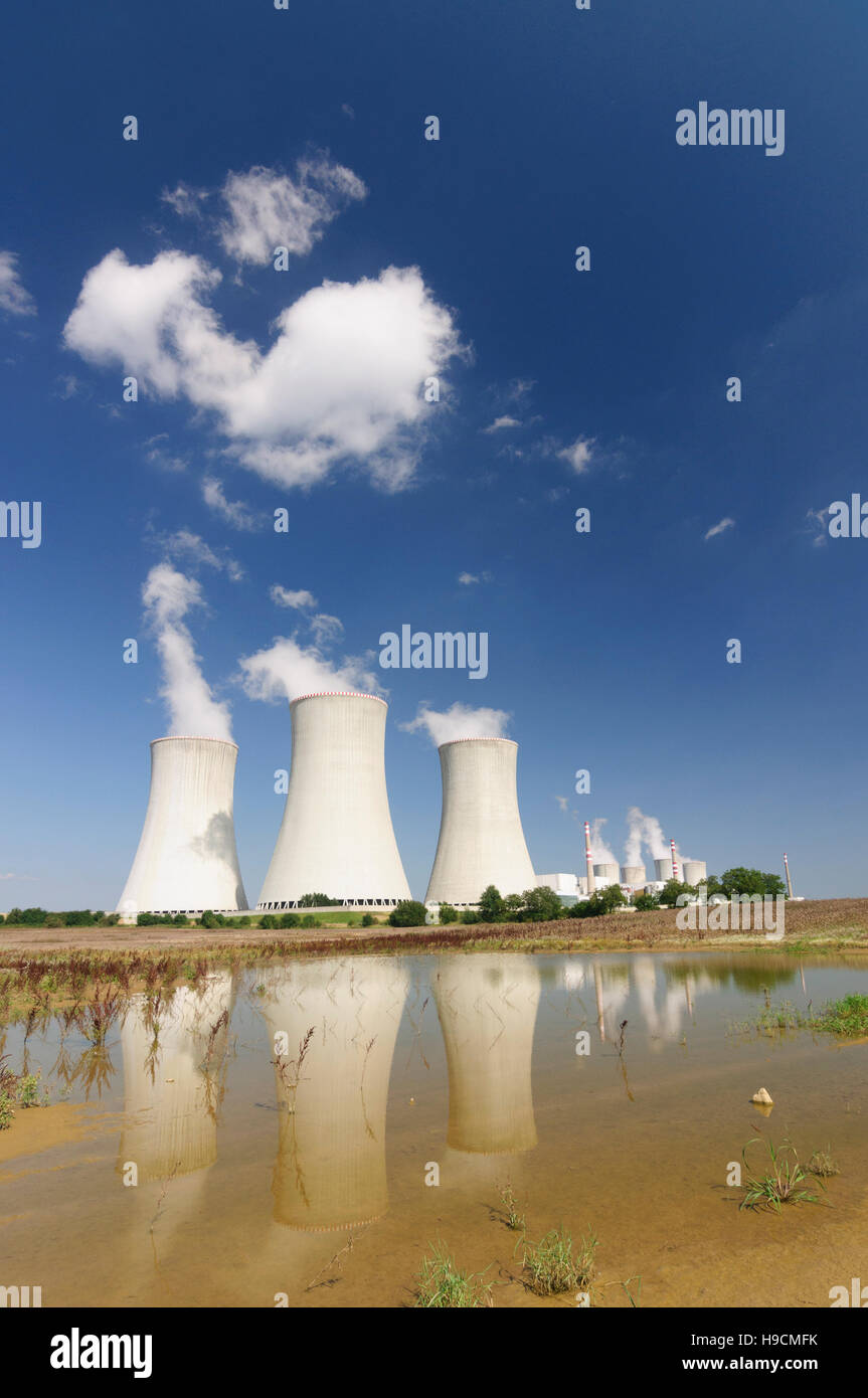 Dukovany: impianto di energia nucleare e le scorie nucleari impianto di smaltimento, , Jihomoravsky, Südmähren, Moravia del sud, ceco Foto Stock