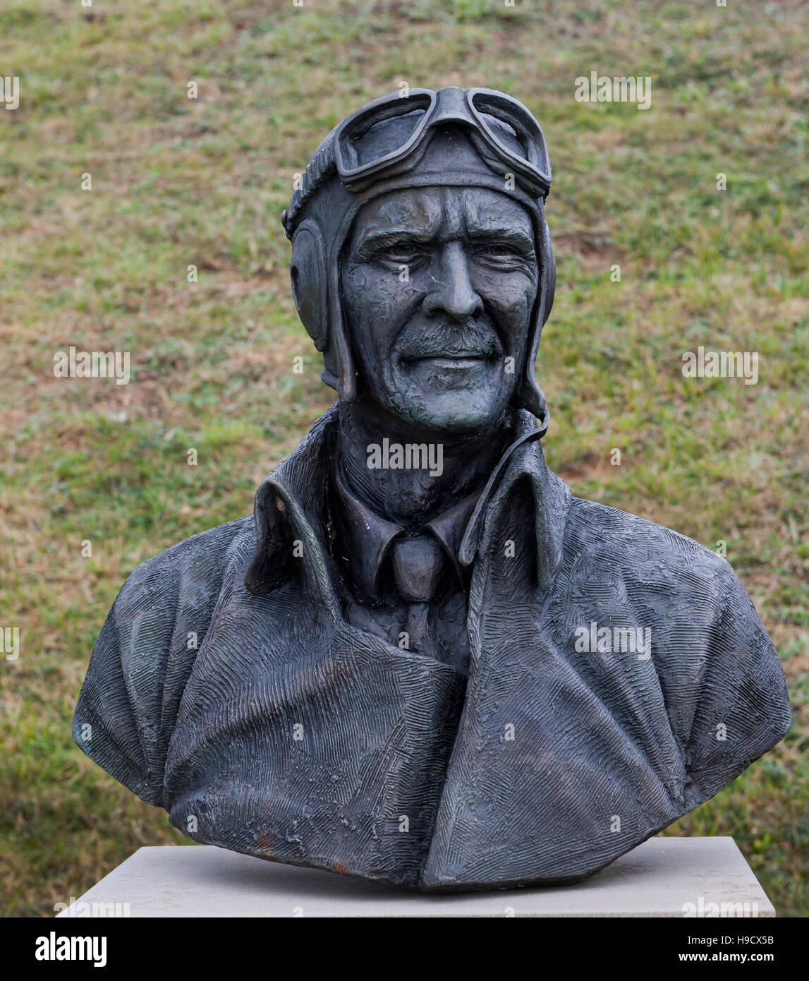 La Battaglia di Bretagna Memorial a Capel-le-Ferne, Folkestone. Sir Keith Park Memorial. Foto Stock