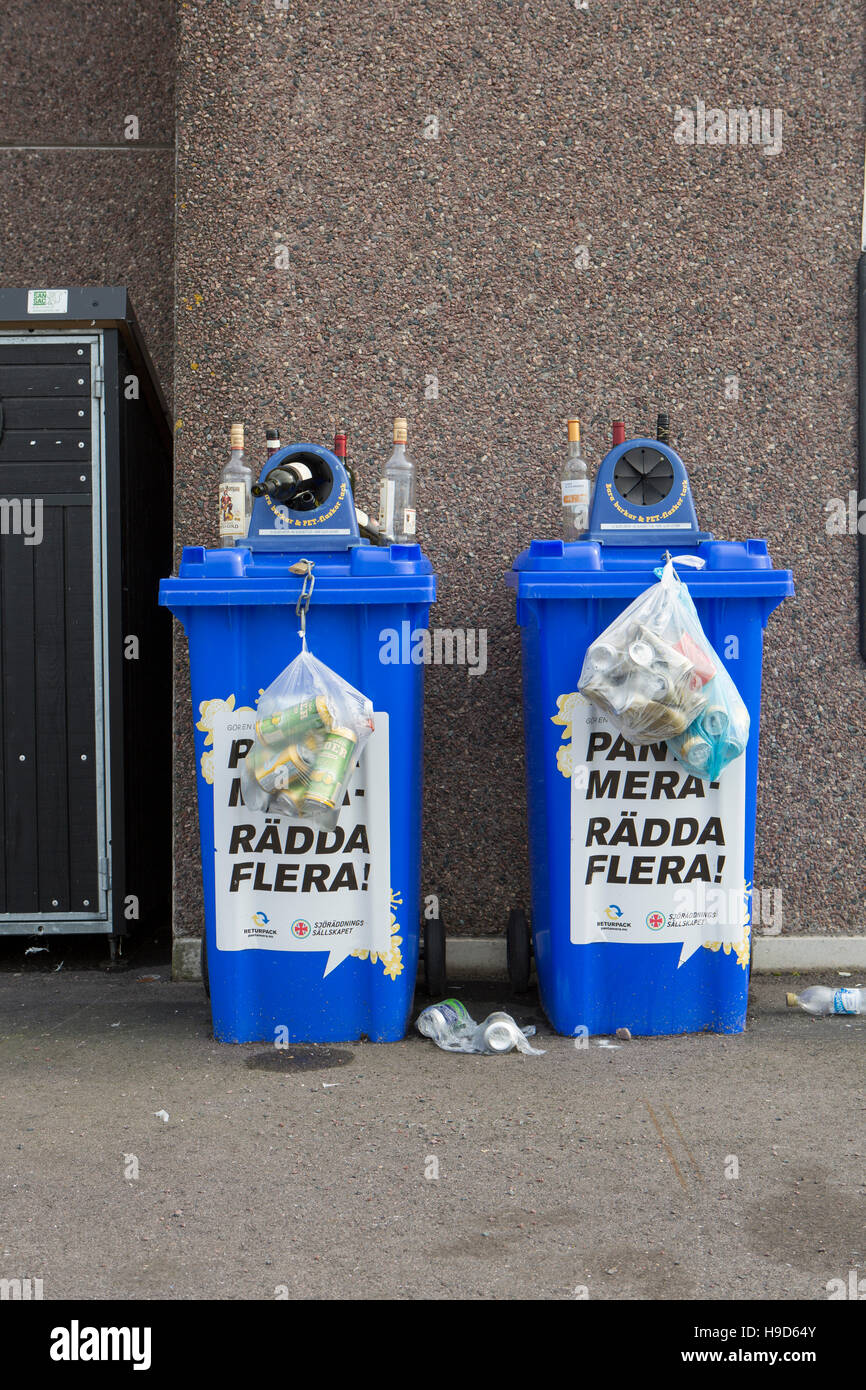 Morbidissima il riciclaggio del vetro. Foto Stock