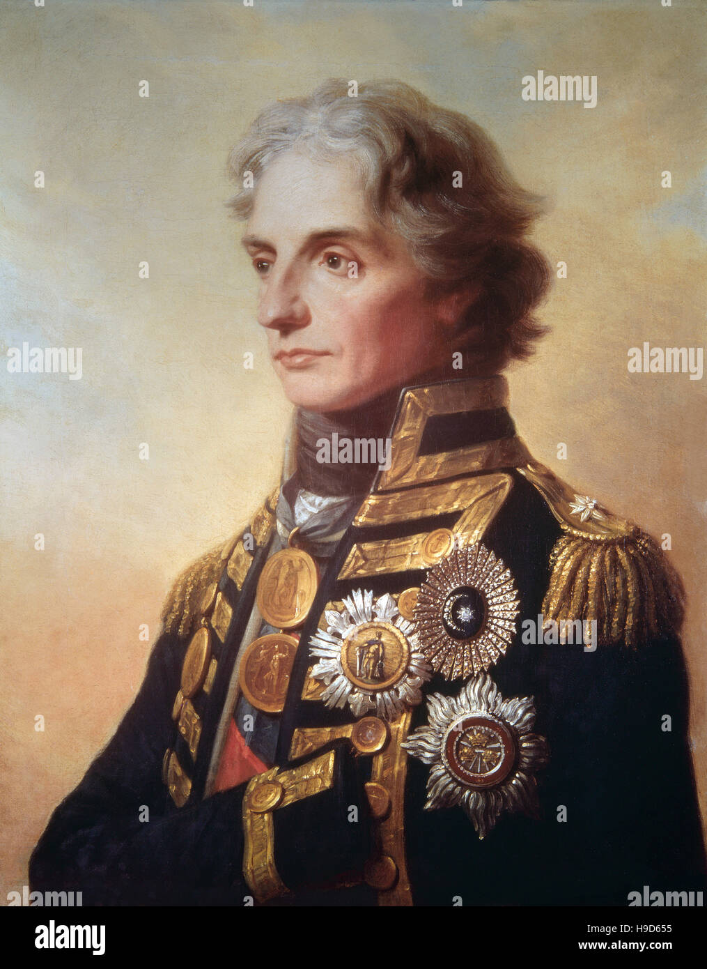 Heinrich Friedrich Fuger ( 1751 - 1818 ) ritratto dell'Ammiraglio Nelson - 1800 Foto Stock