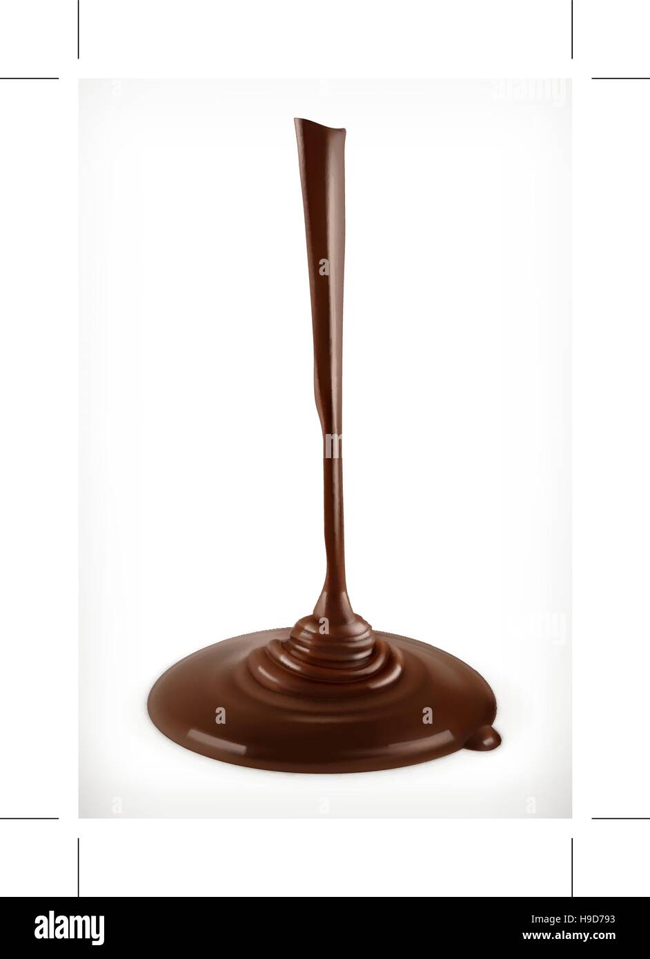 Il cioccolato che scorre, vettore elemento grafico, mesh Illustrazione Vettoriale