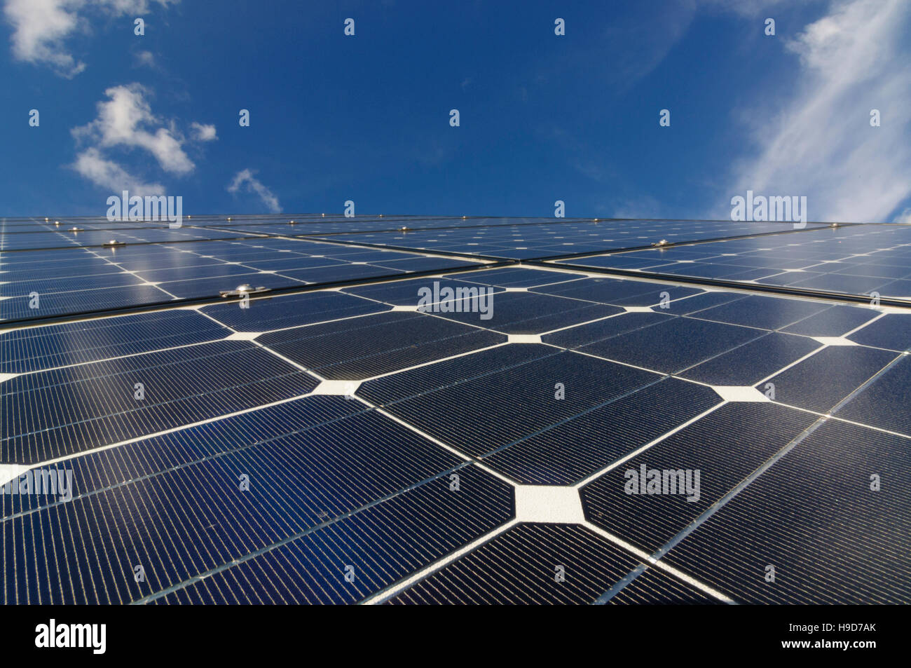 Impianto fotovoltaico (celle solari) Foto Stock