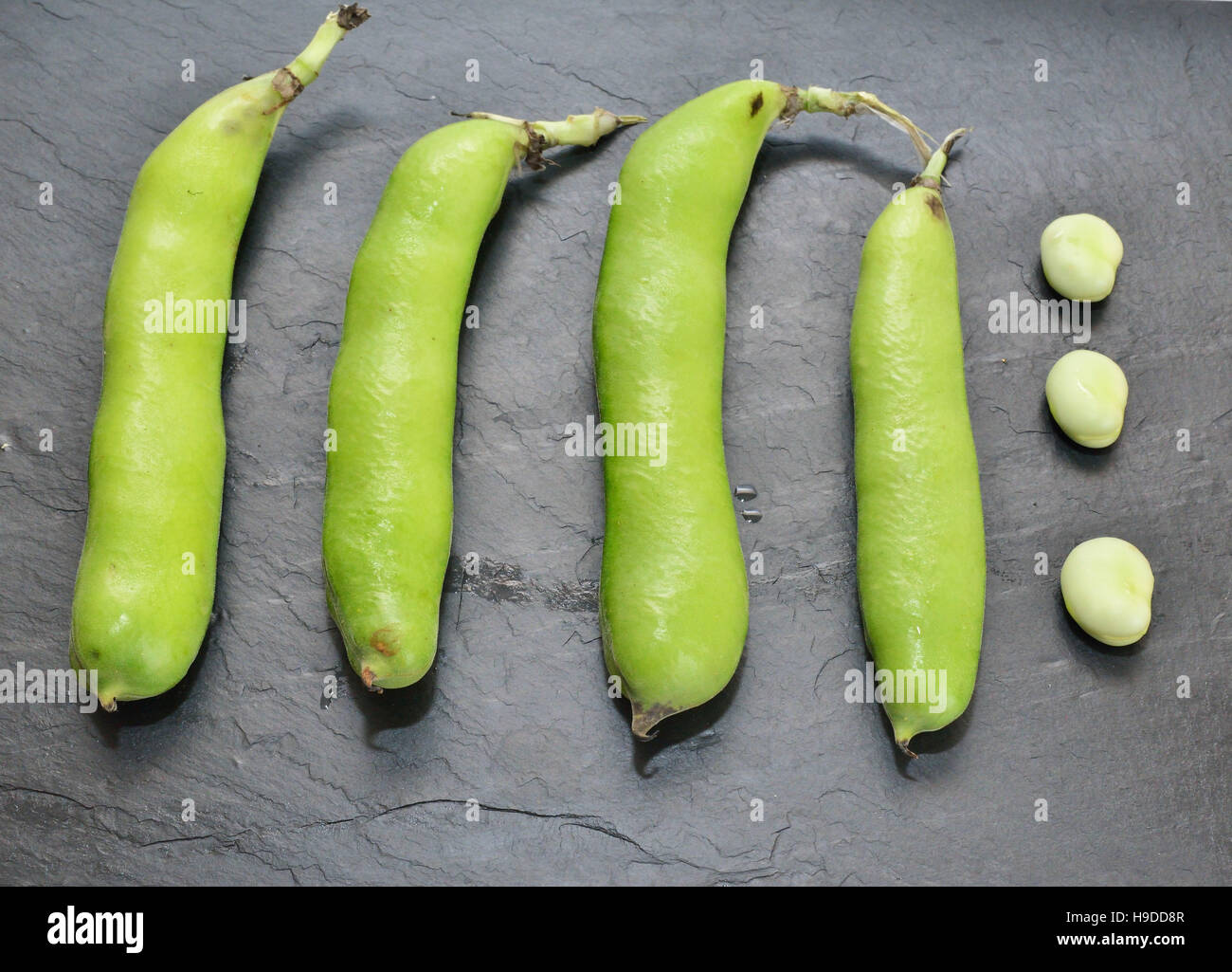 Ortaggi freschi: piselli, semi e baccelli Foto Stock
