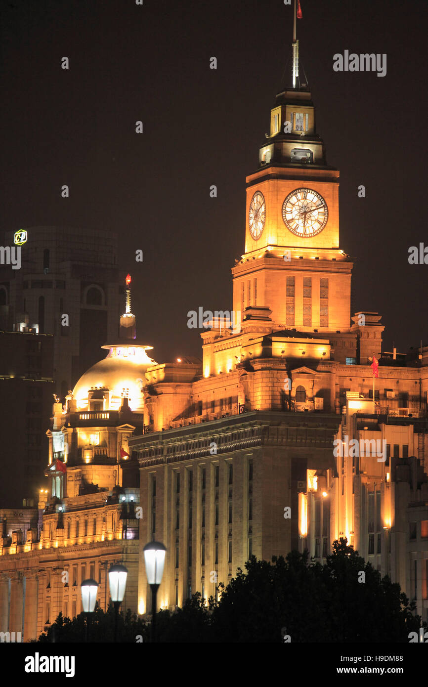Cina, Shanghai, il Bund, HSBC Building, casa doganale, architettura storica, Foto Stock