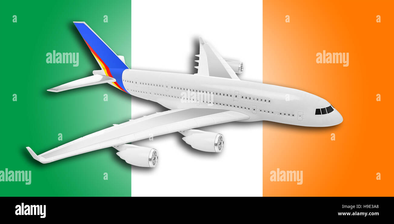 Piano e Irlanda bandiera. Foto Stock