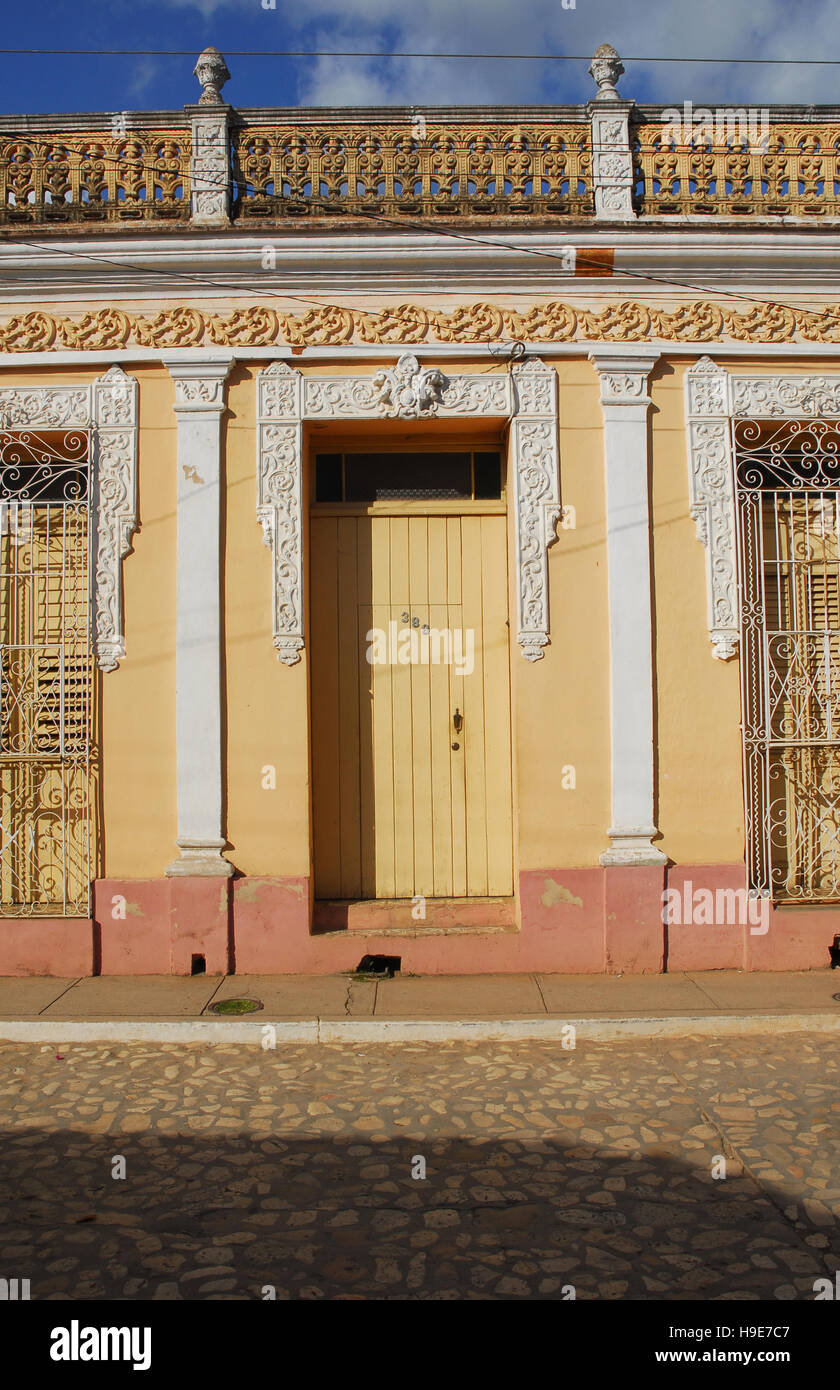 Cuba, Trinidad, architettura coloniale, tipica costruzione Foto Stock