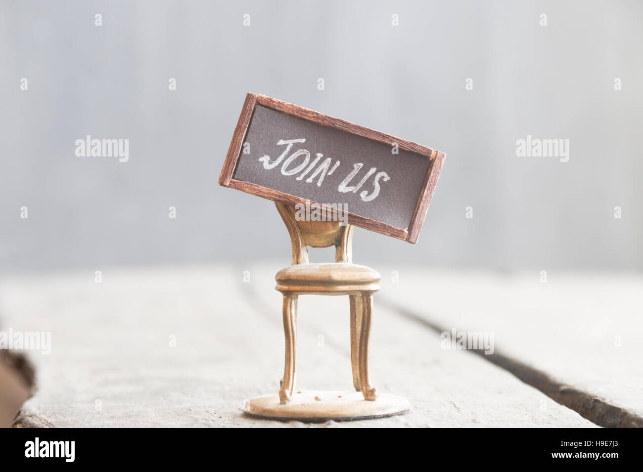 Unisciti a noi invito il supporto Business idea Foto Stock