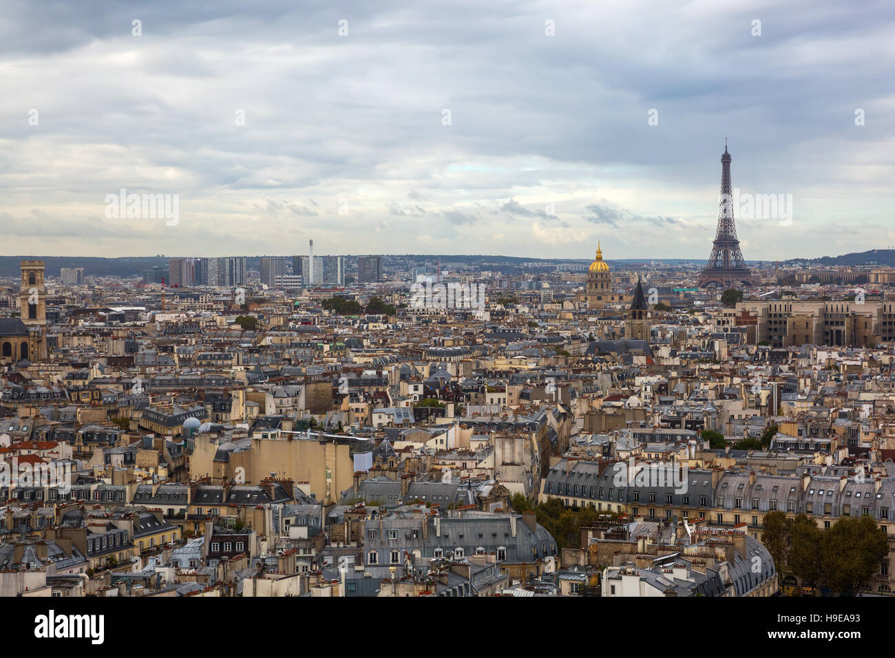 Veduta aerea della città di Parigi, Francia Foto Stock