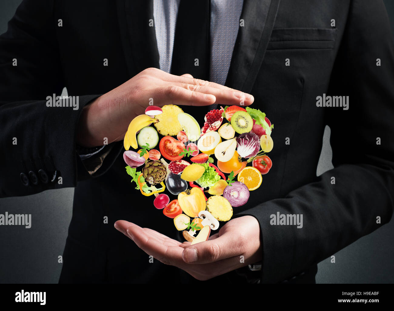 Amore cibo sano Foto Stock