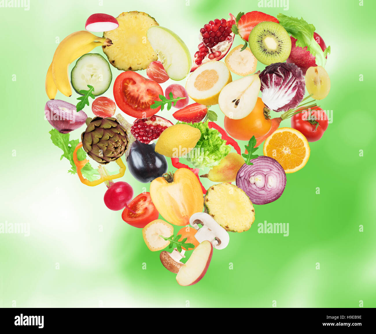 Amore cibo sano Foto Stock