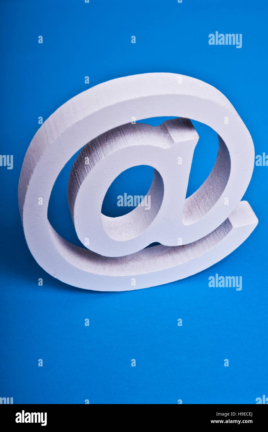 simbolo del email @ Foto Stock