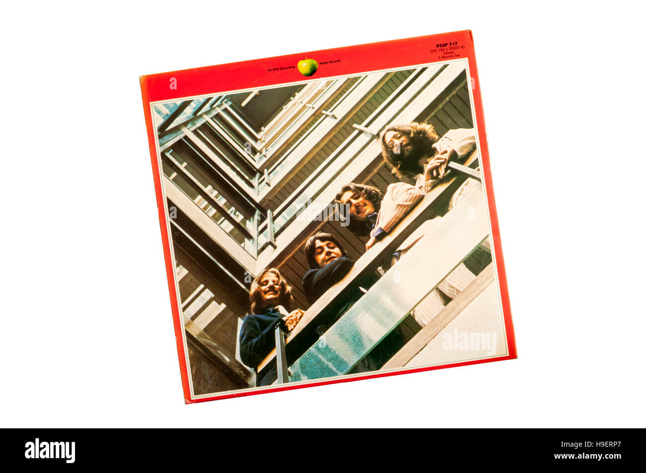 Conosciuta anche come "l'Album rosso", il Beatles 1962-1966 è una compilazione album pubblicato nel 1973. La figura mostra la parte posteriore del manicotto. Foto Stock