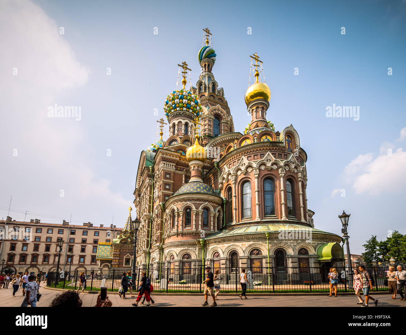 La Chiesa del Salvatore sul Sangue versato, San Pietroburgo, Russia. Colorata architettura russa. Foto Stock