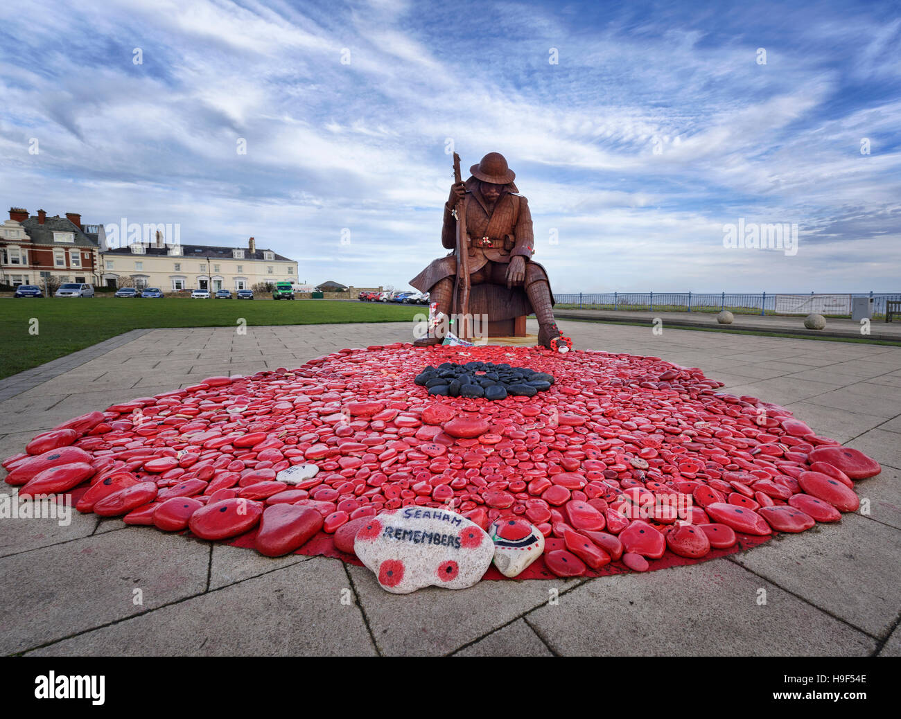 Seaham Tommy a Seaham porto nella Contea di Durham Foto Stock