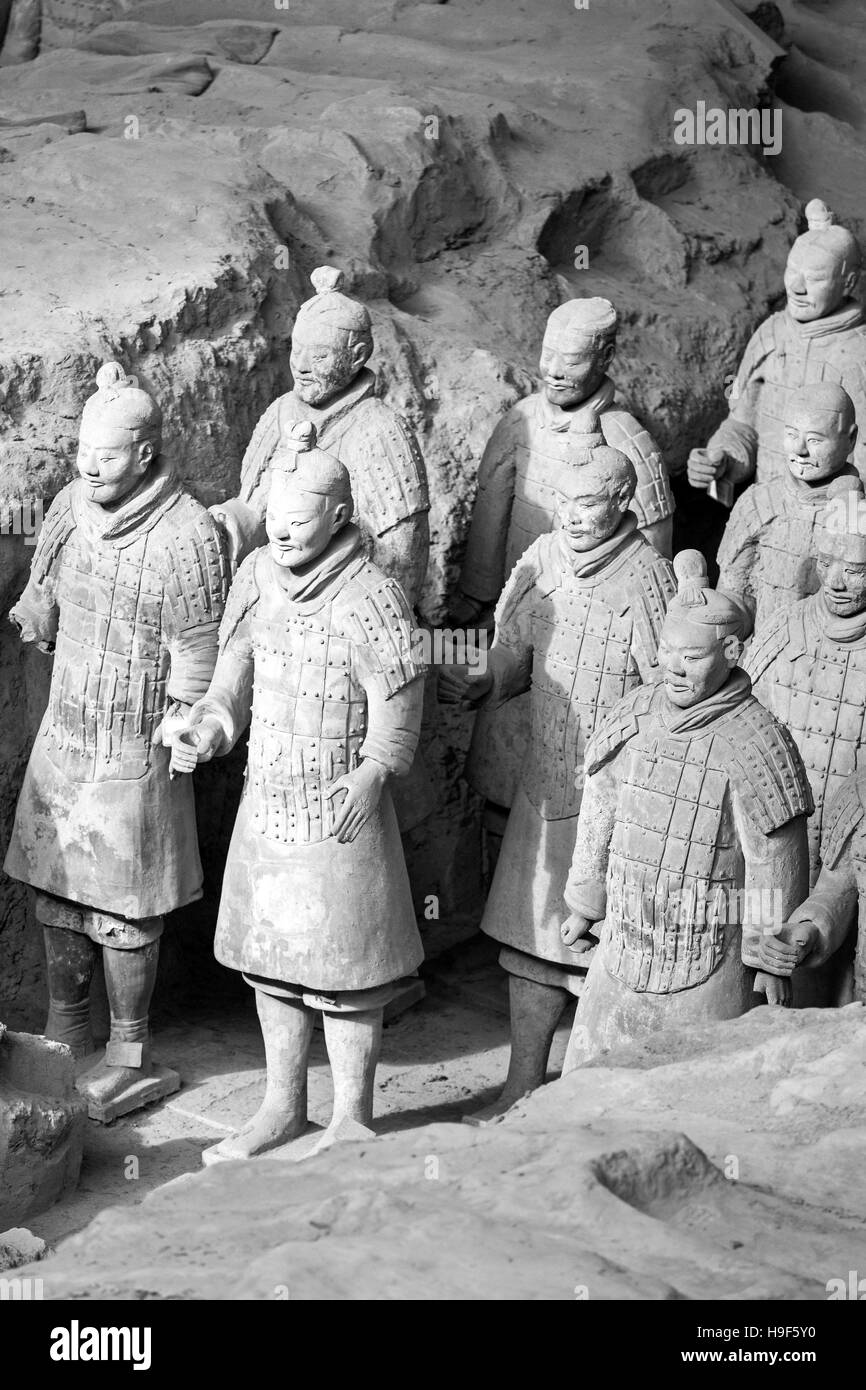 Museo di Qin guerrieri in terracotta, Xian, Cina Foto Stock