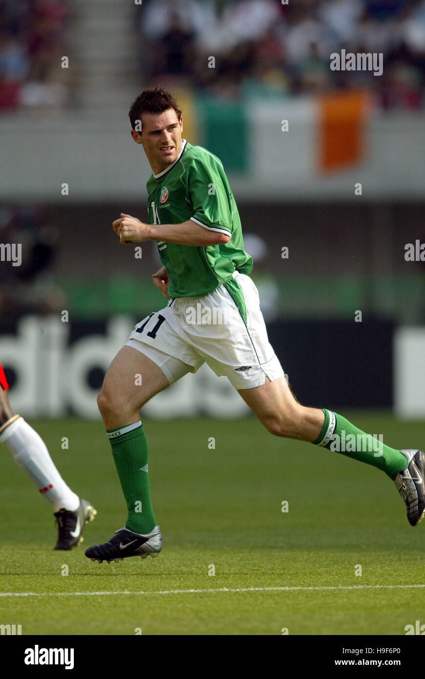 KEVIN KILBANE REPUBBLICA DI IRLANDA STADIO DI NIIGATA Niigata Giappone 01 Giugno 2002 Foto Stock