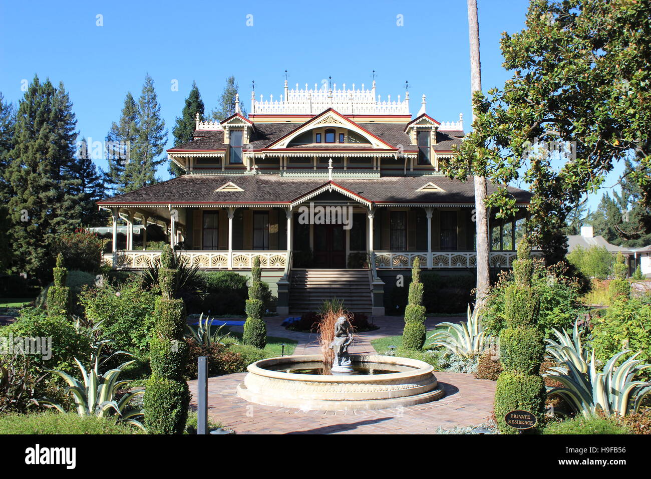 Mabelton, McDonald Mansion, Santa Rosa, California Foto Stock