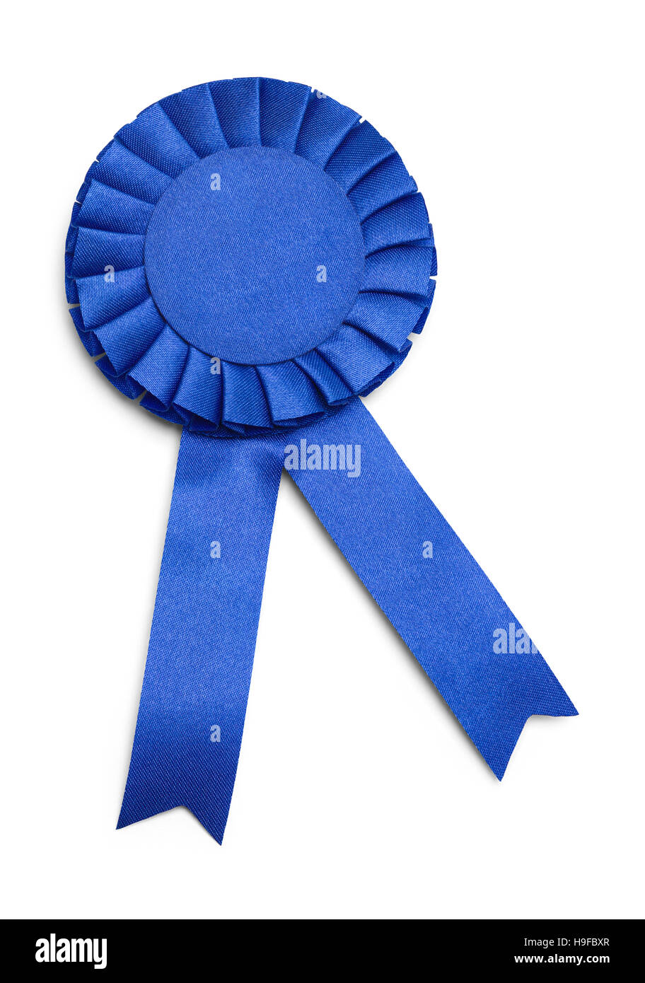 Premio Blue Ribbon con copia spazio isolato su sfondo bianco. Foto Stock