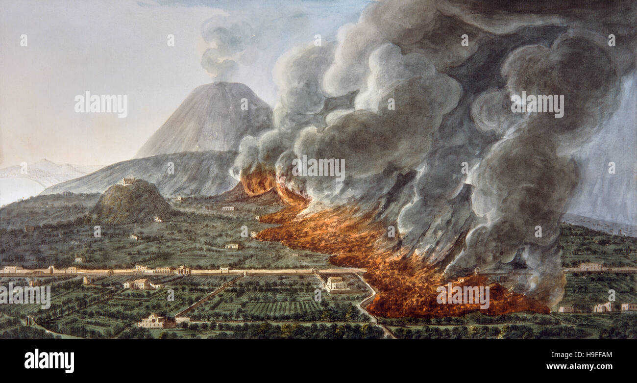 Sir William Hamilton - Eruzione del Vesuvio - 1761 Foto Stock