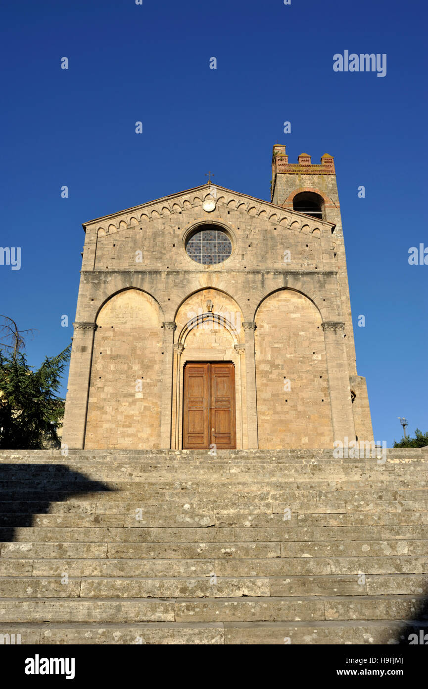 Basilica di Sant'Agata, Asciano, Toscana, Italia Foto Stock