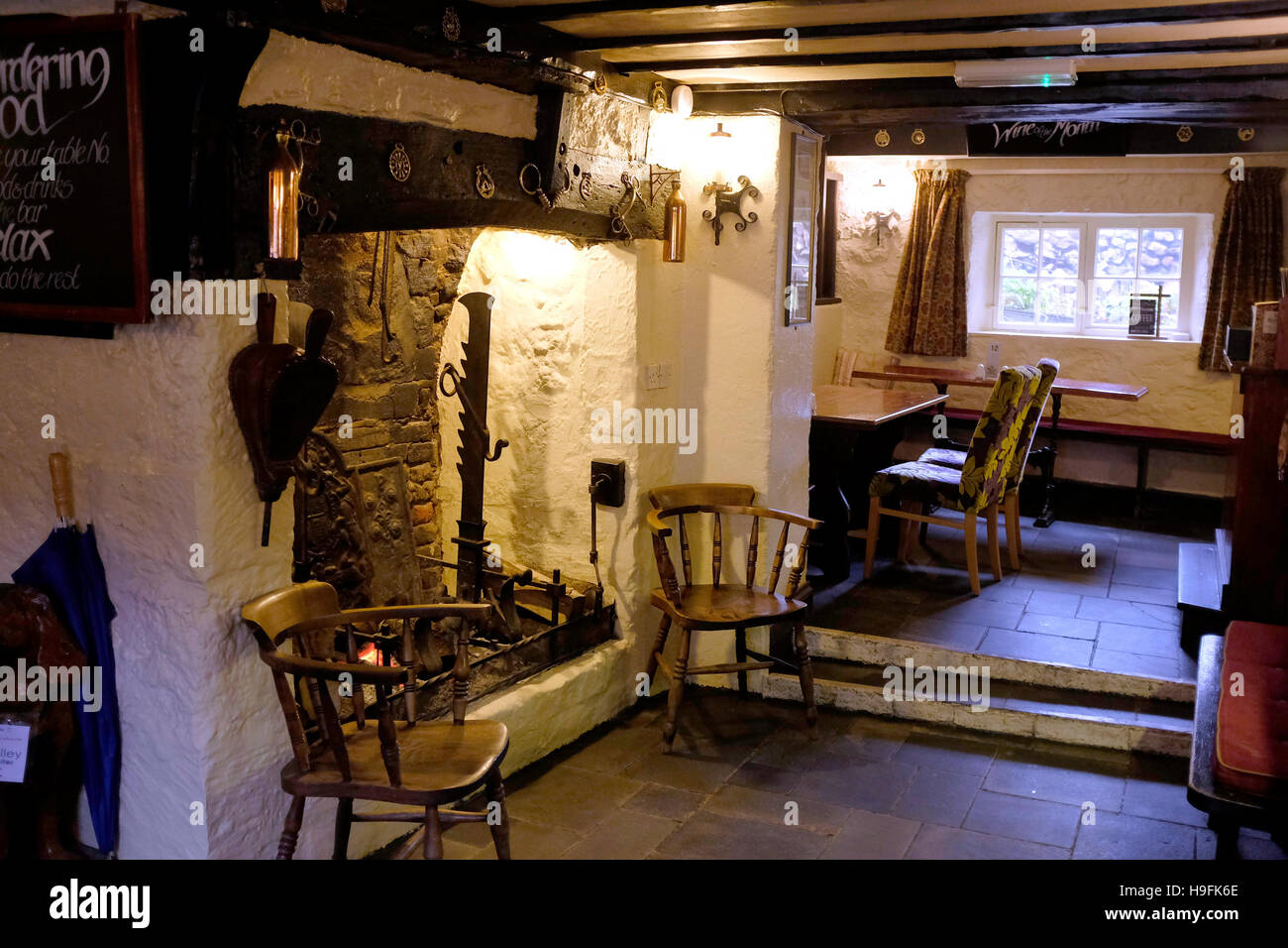 I muratori bracci in Branscombe in East Devon West Country UK Foto Stock