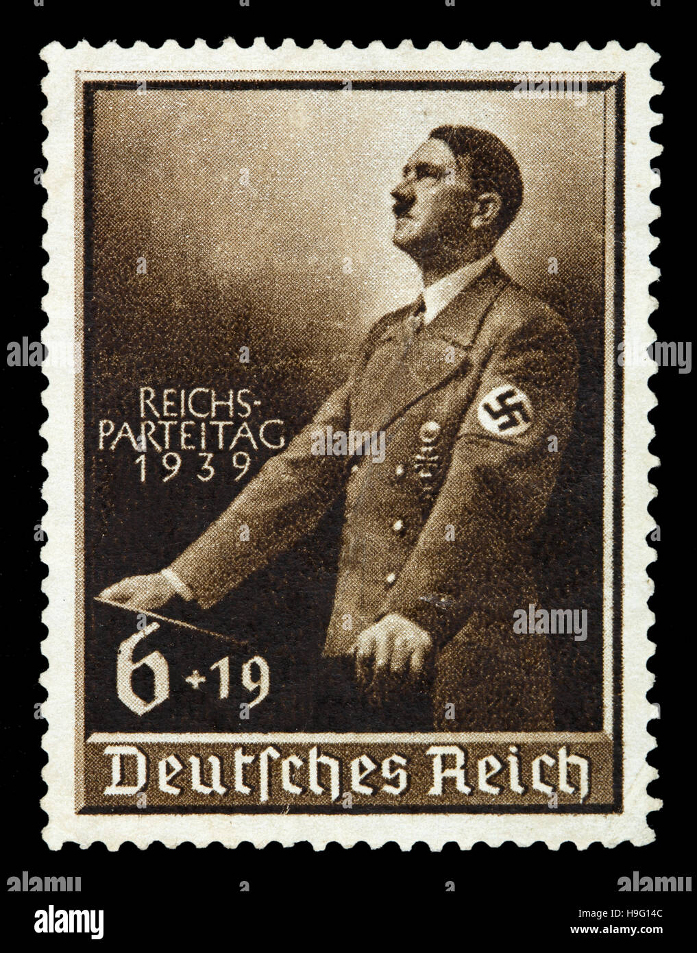 REICH TEDESCO. Circa 1939 - c.1944: un francobollo con raffigurante di Adolf Hitler Foto Stock