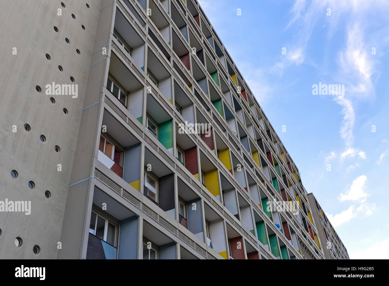 Berlino, Germania - Luglio 2014: Le Corbusier Haus fu progettato da Le Corbusier nel 1957 seguendo il suo concetto di Unite d'Habitation (scatola) Foto Stock