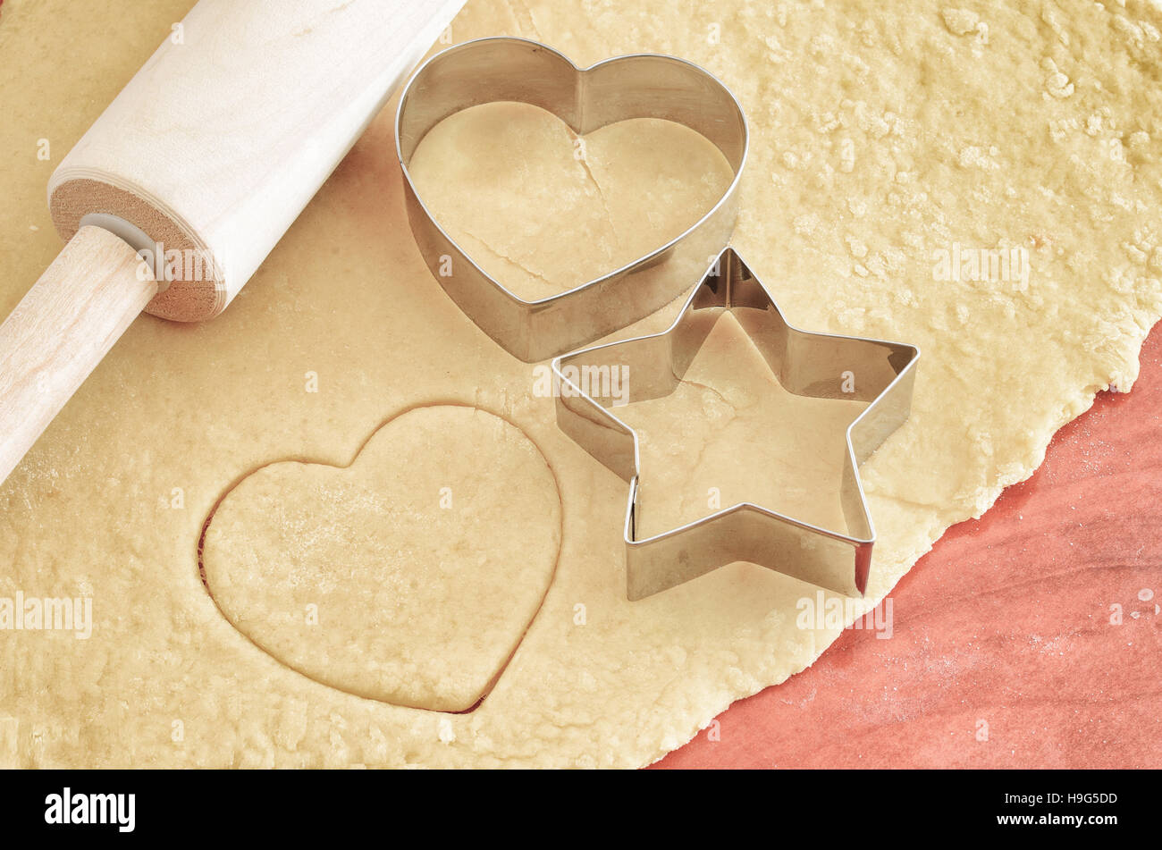 I biscotti di cottura e biscotti per Natale Foto Stock