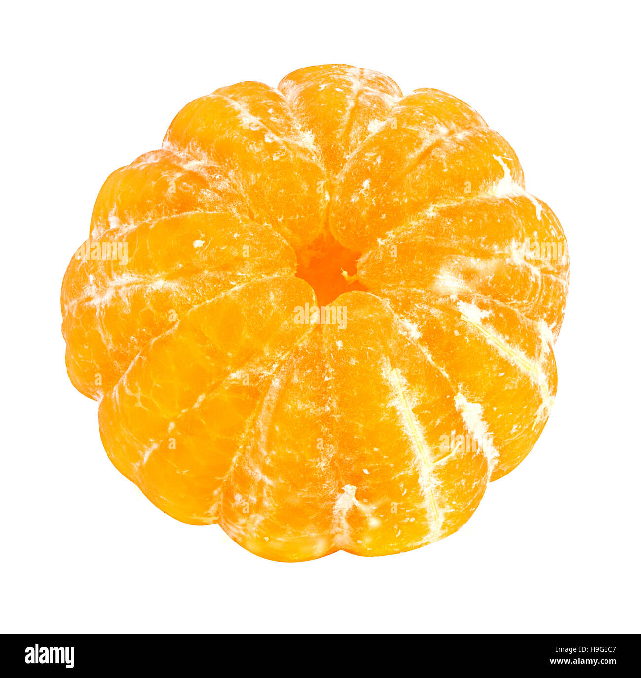 Il mandarino o mandarino frutto isolato su sfondo bianco Foto Stock