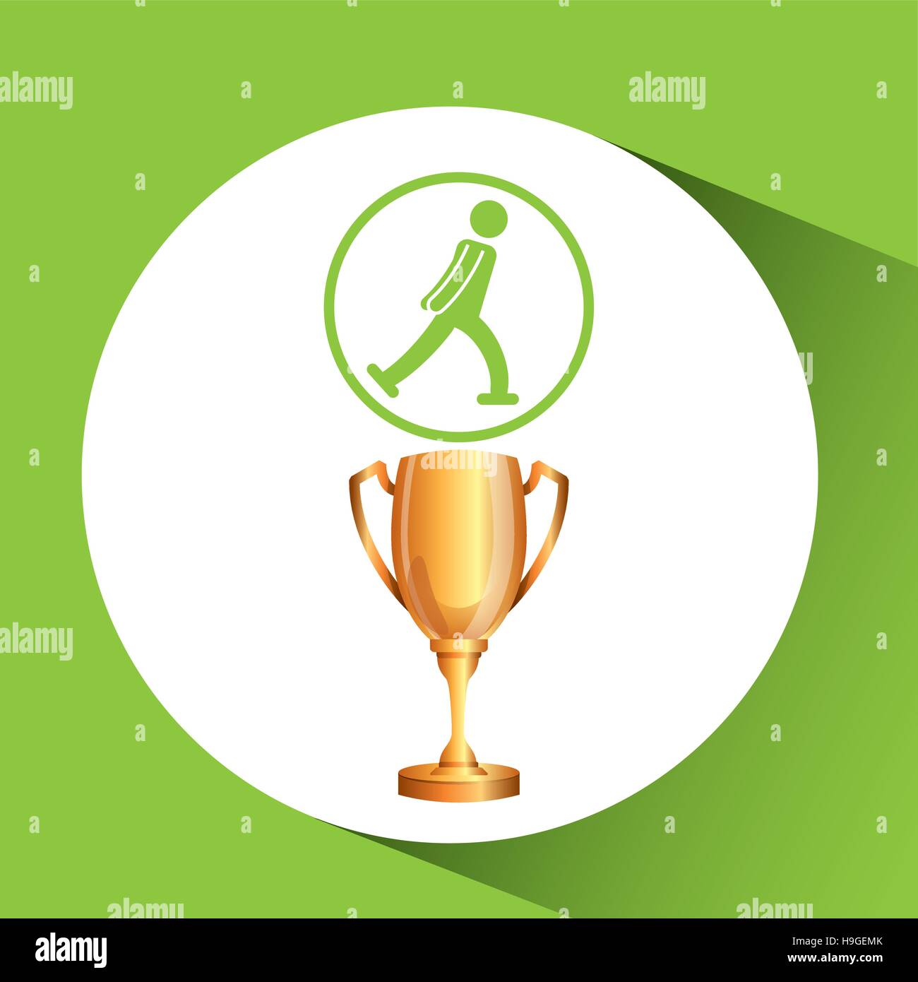Silhouette uomo Skater ghiaccio trofeo atleta illustrazione vettoriale EPS 10 Illustrazione Vettoriale