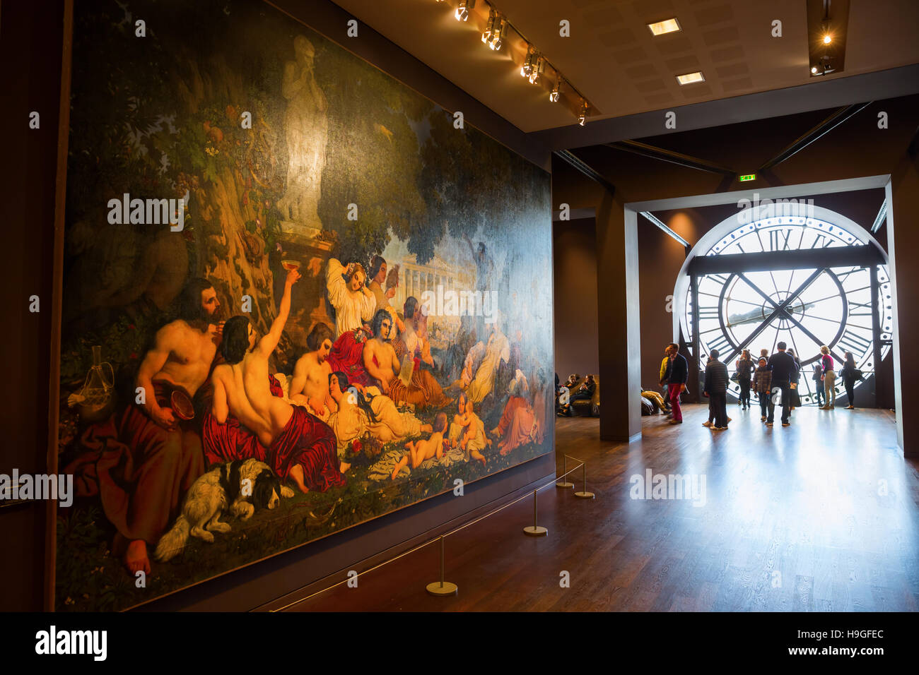 Orologio gigante del Musee d'Orsay a Parigi, Francia Foto Stock