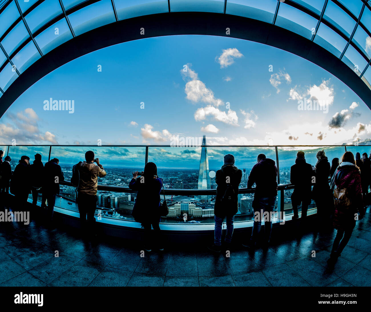 Il cielo giardino sulla sommità del walkie talkie edificio (20 Fenchurch Street), Londra, Regno Unito. Foto Stock