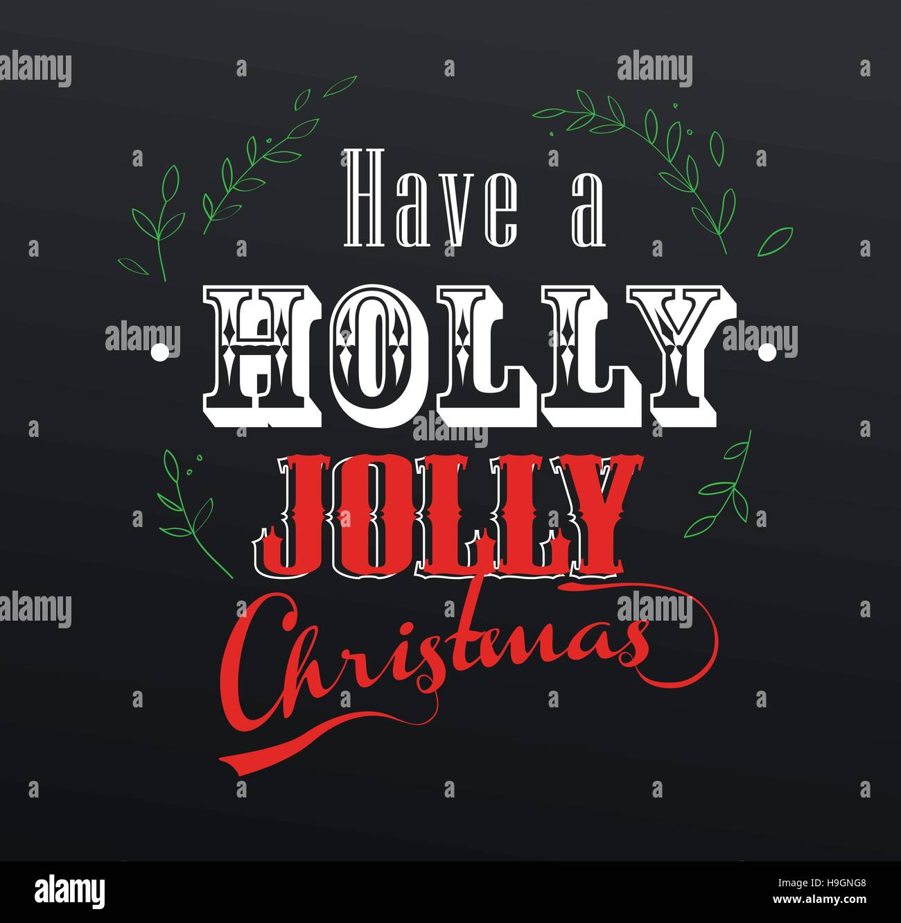 Hanno un holly jolly Christmas Illustrazione Vettoriale