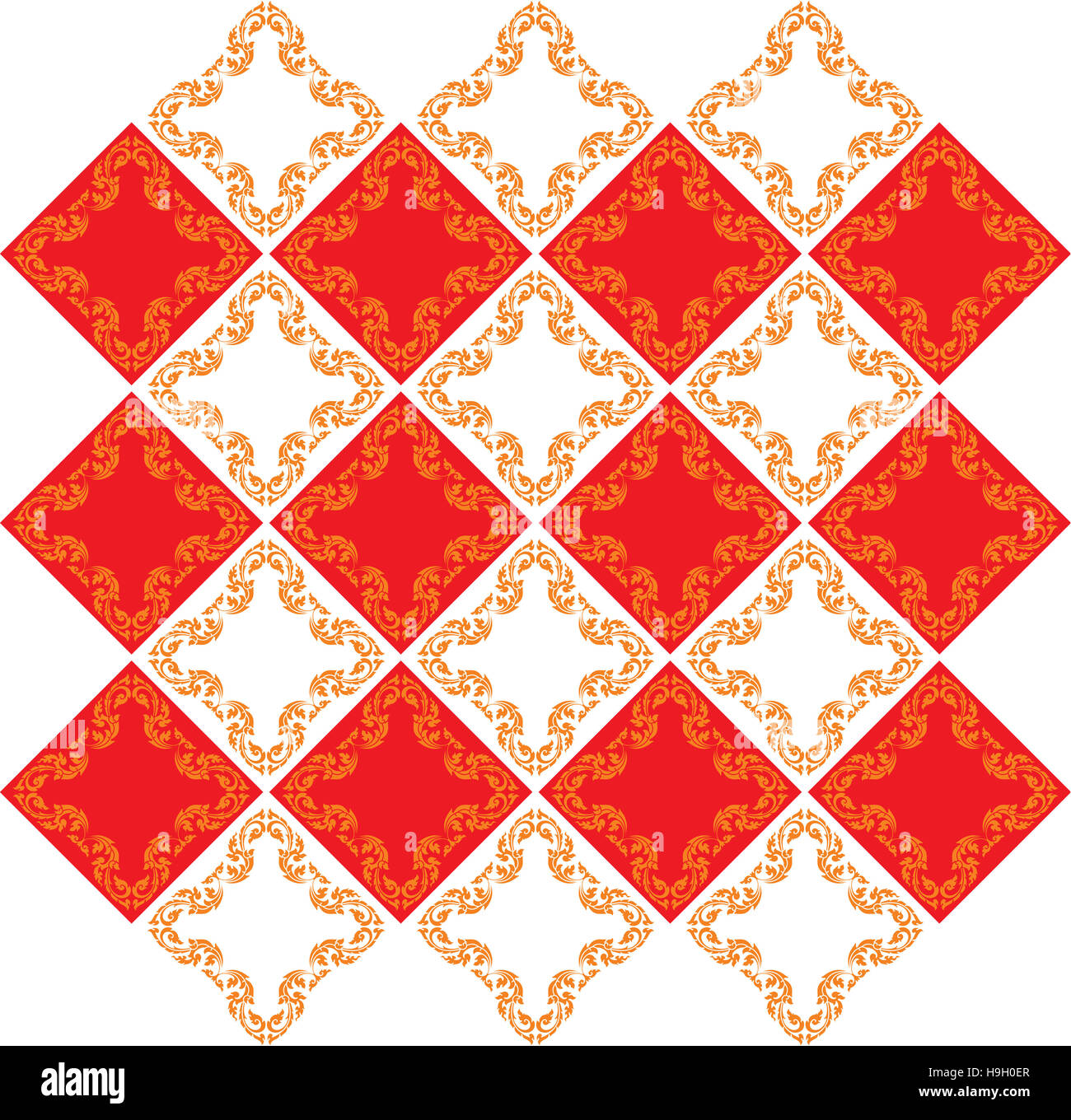 Floral in piccole forme immagine, sud-est asiatico Art Design Foto Stock