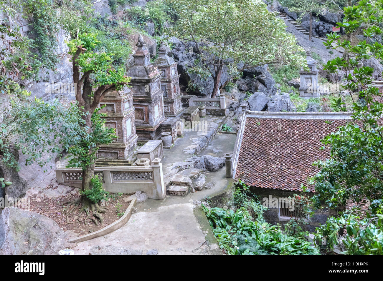 Bich Dong Pagoda, Tam Coc, Ninh Binh, Vietnam Asia Foto Stock