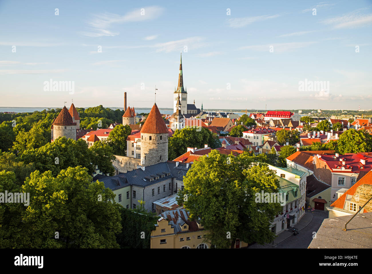 Orizzonte di Tallinn Foto Stock