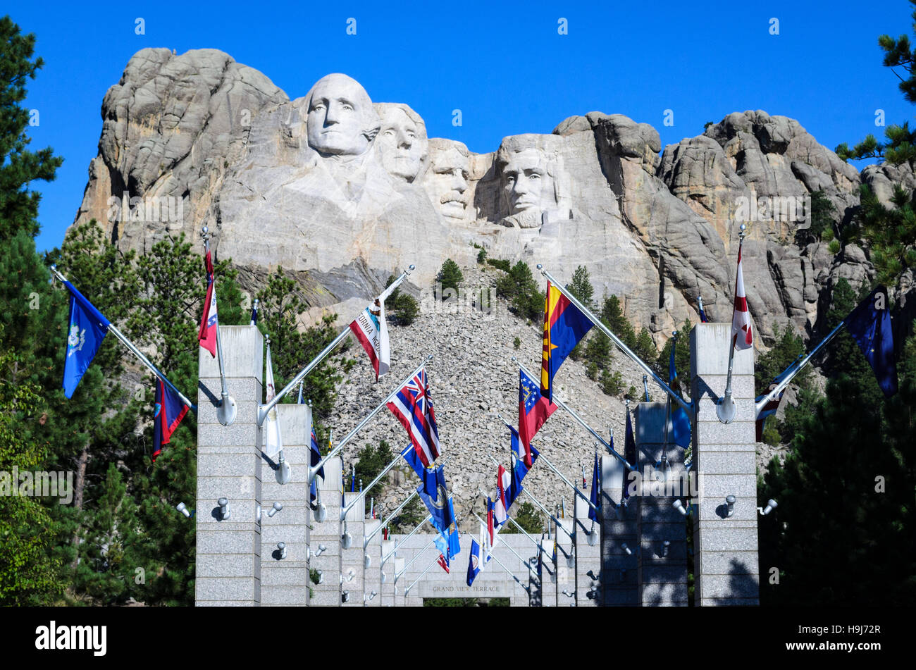 Mount Rushmore National Memorial Foto Stock