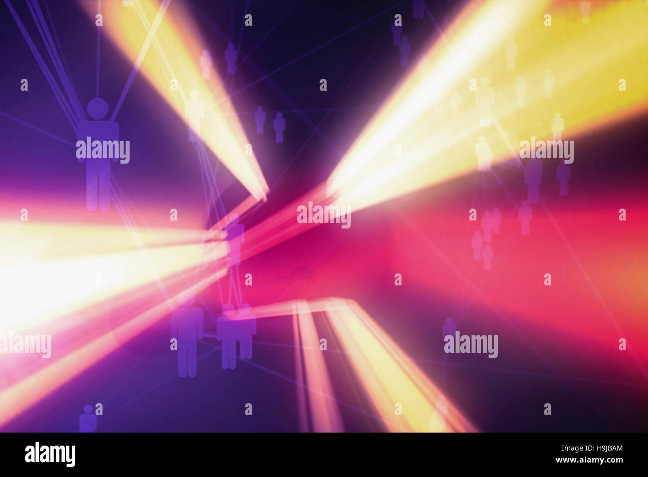 Immagine composita di Gorgo Rosso con luce arancione Foto Stock