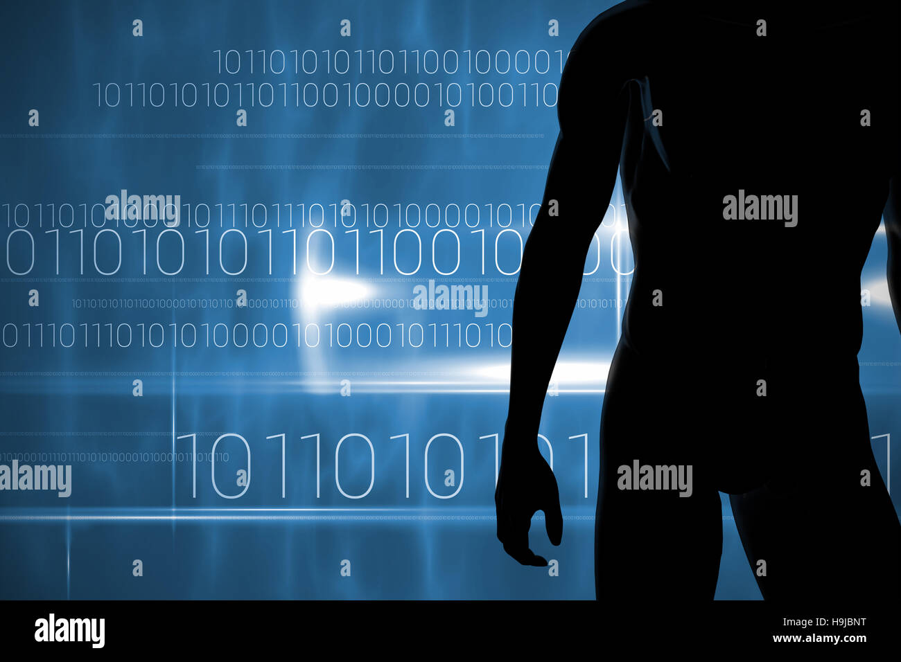 Immagine composita della vista di un carattere nero Foto Stock