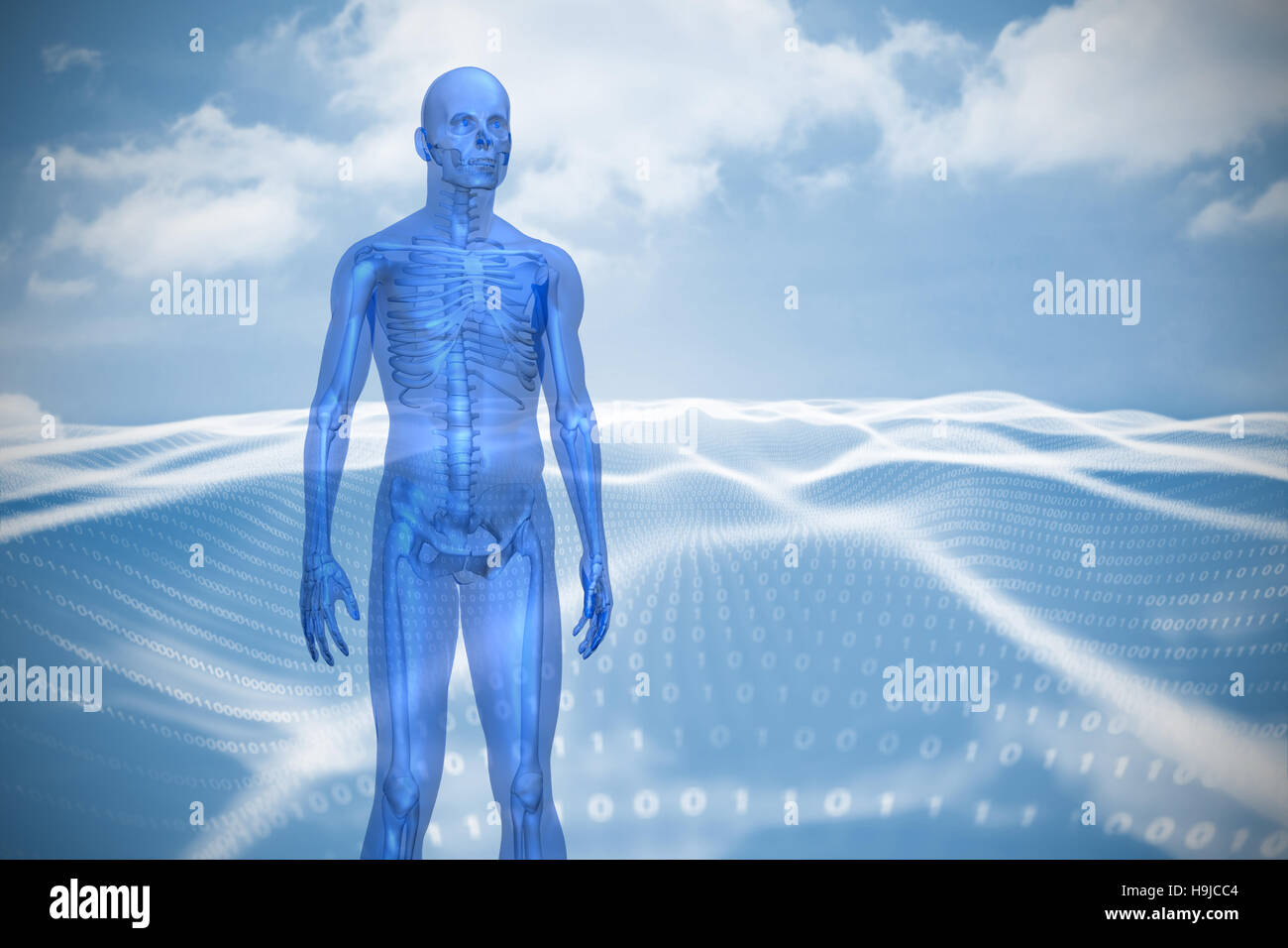 Immagine composita di carattere blu Foto Stock