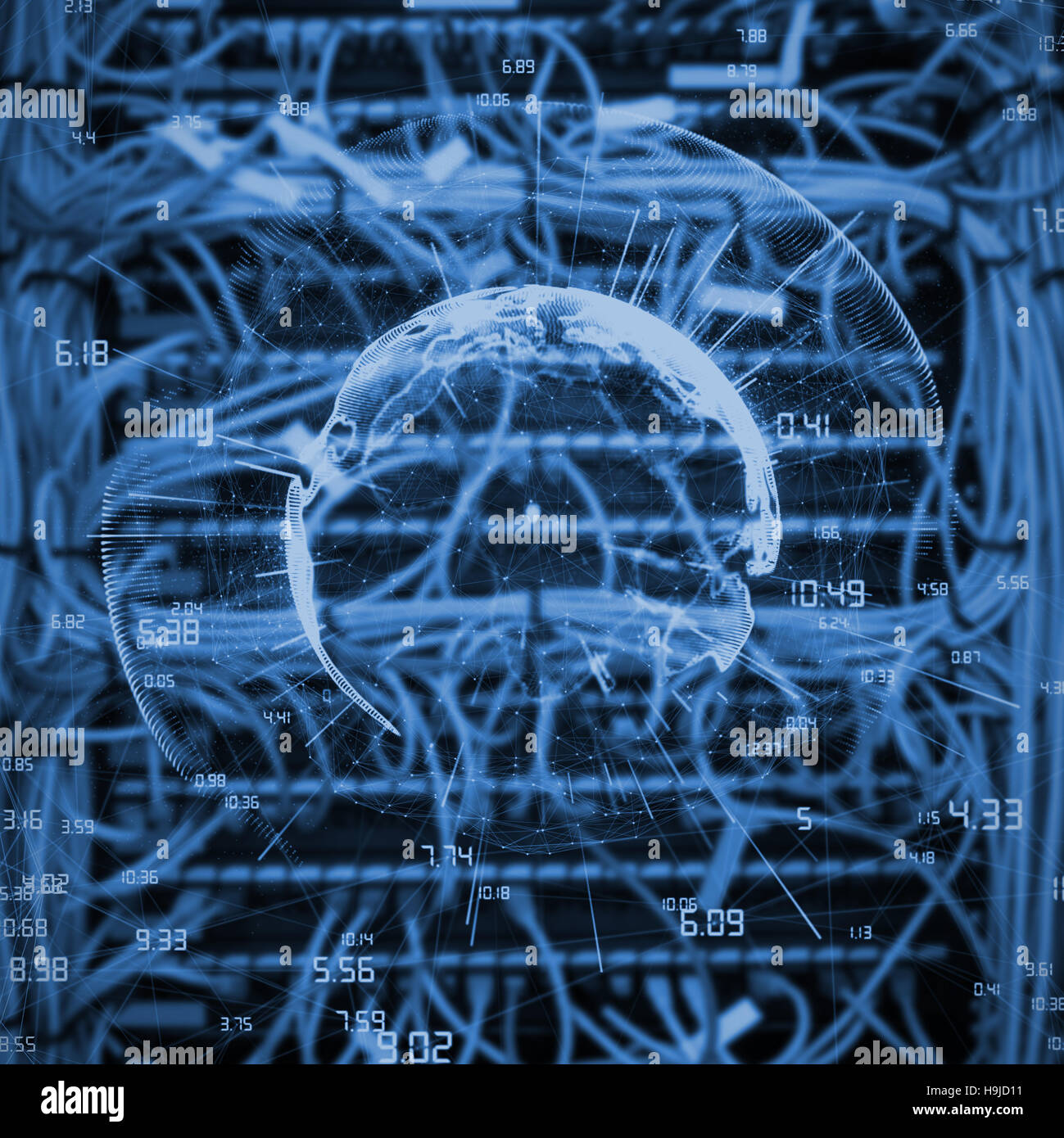 Immagine composita della immagine della terra con tempi diversi Foto Stock