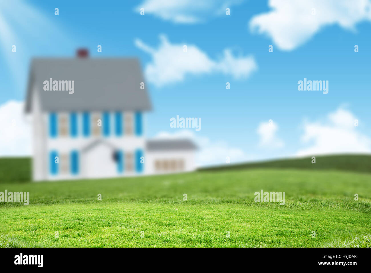 Casa a distanza Foto Stock