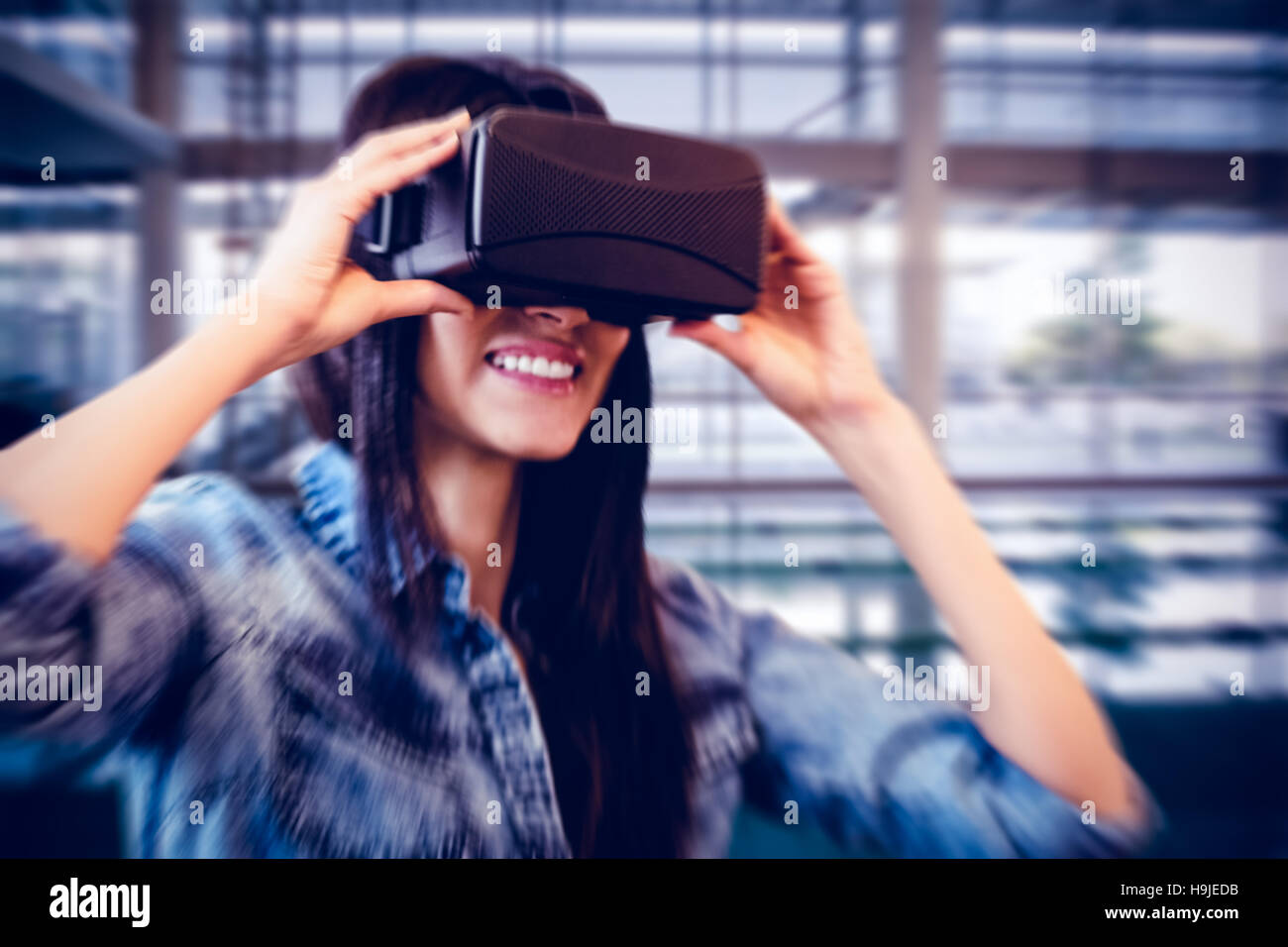 Immagine composita della donna con un occhio Foto Stock