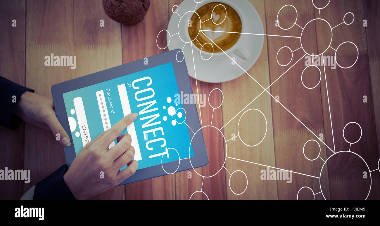 Immagine composita di smartphone le icone delle applicazioni Foto Stock